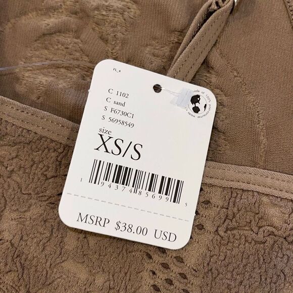 Free People Candy Seamless Bra Sand Size XS/S‎ NWT - Picture 6 of 6